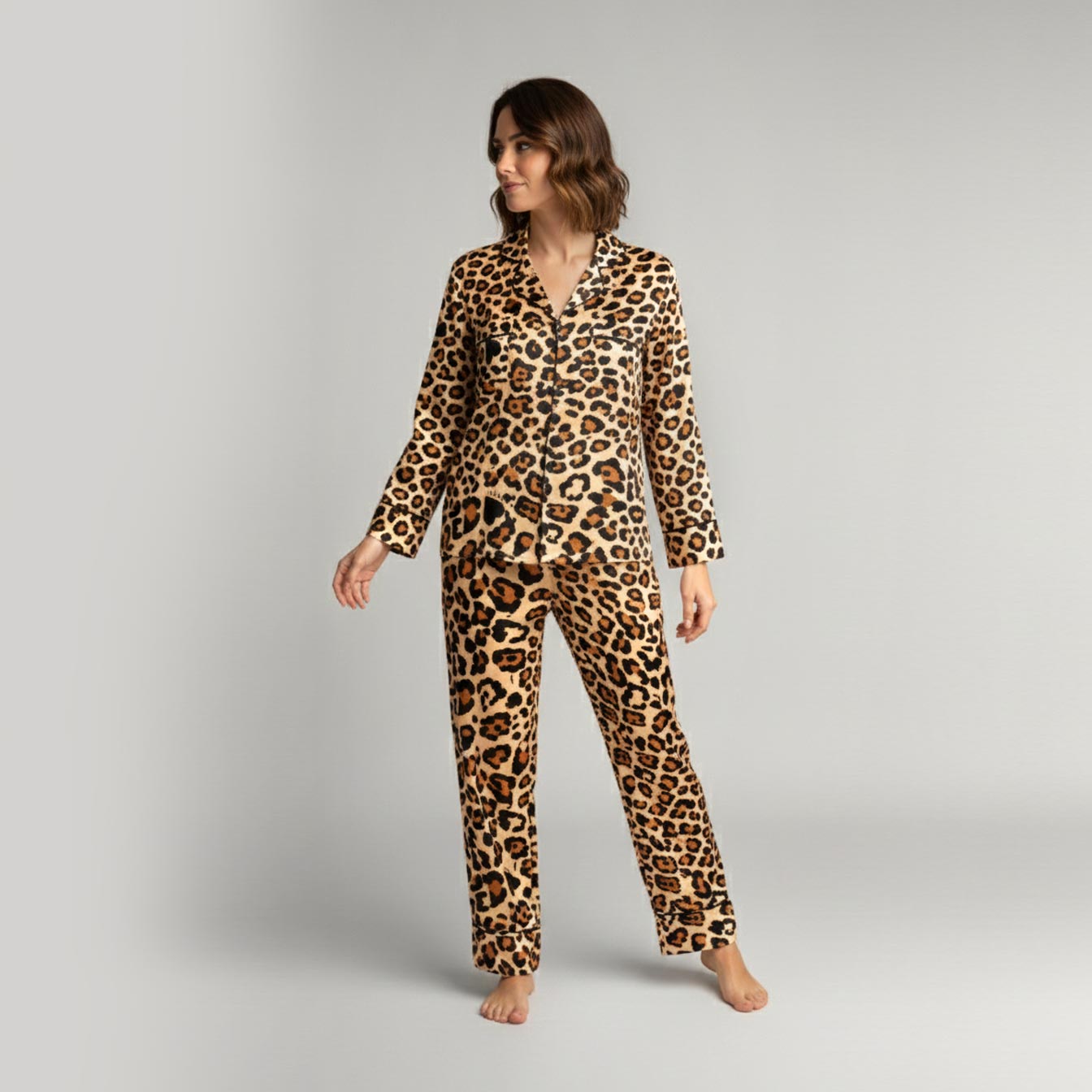 Pijama Longo África - Leopardo