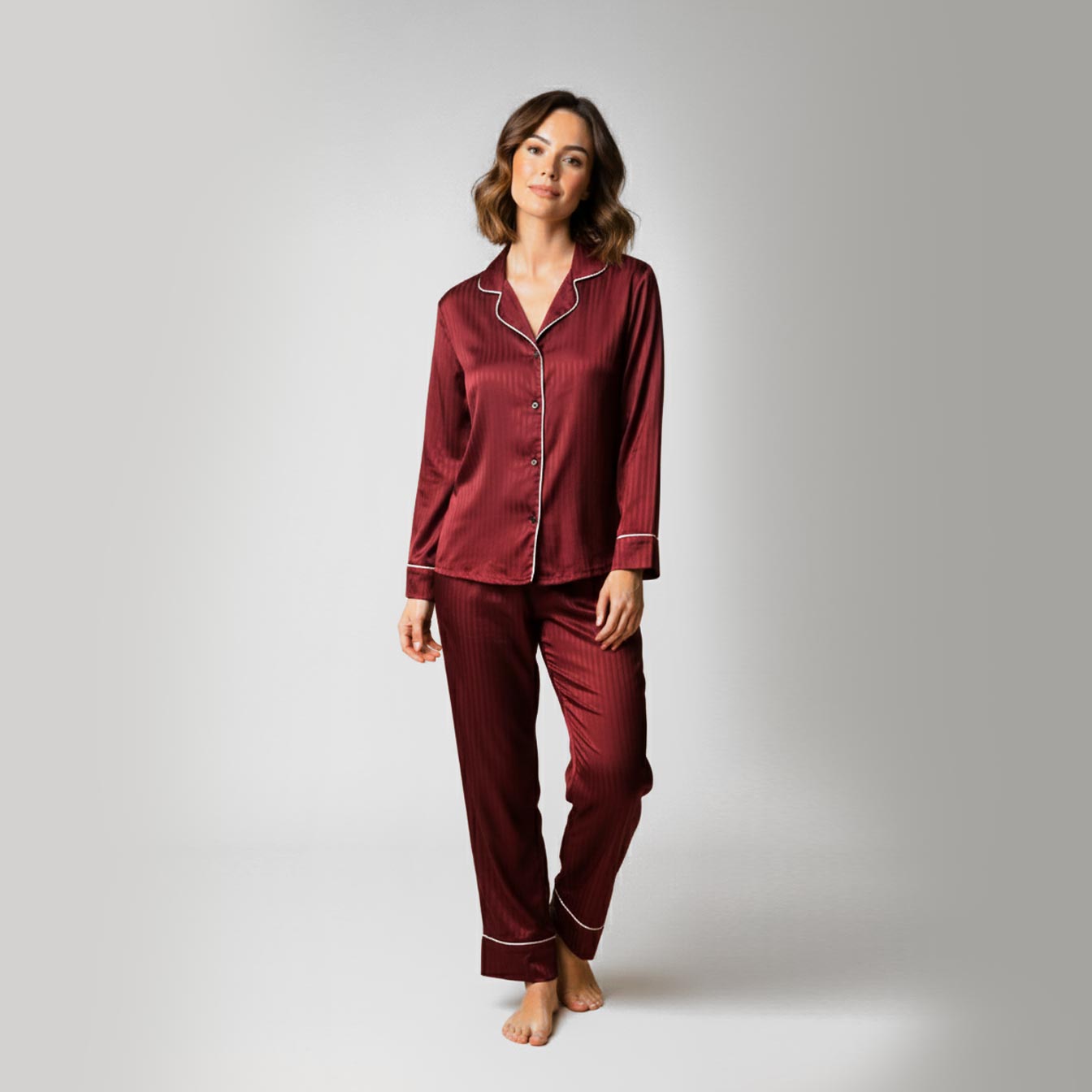 Pijama Longo Veneza - Marsala